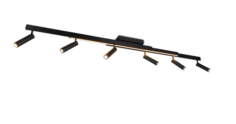 6-lichts led spot Zeno zwart Trio 4017807627312