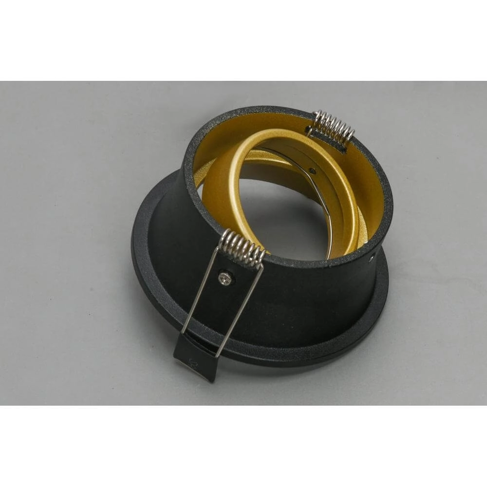 Ronde inbouwspot Roura zwart met gouden binnenkant Artdelight 8720701102644
