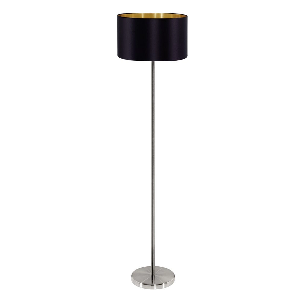 Vloerlamp Maserlo 38cm metaalgrijs zwart met goud Vloerlamp Maserlo 38cm metaalgrijs zwart met goud
