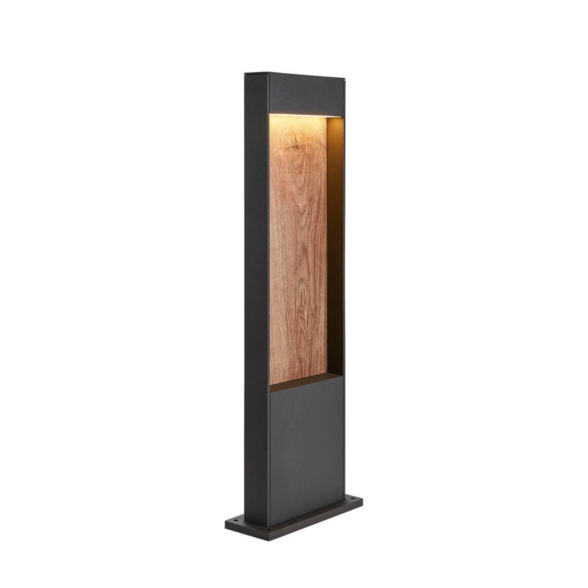 Terrasverlichting Flatt 65cm antraciet met houtbruin Terrasverlichting Flatt 65cm antraciet met houtbruin