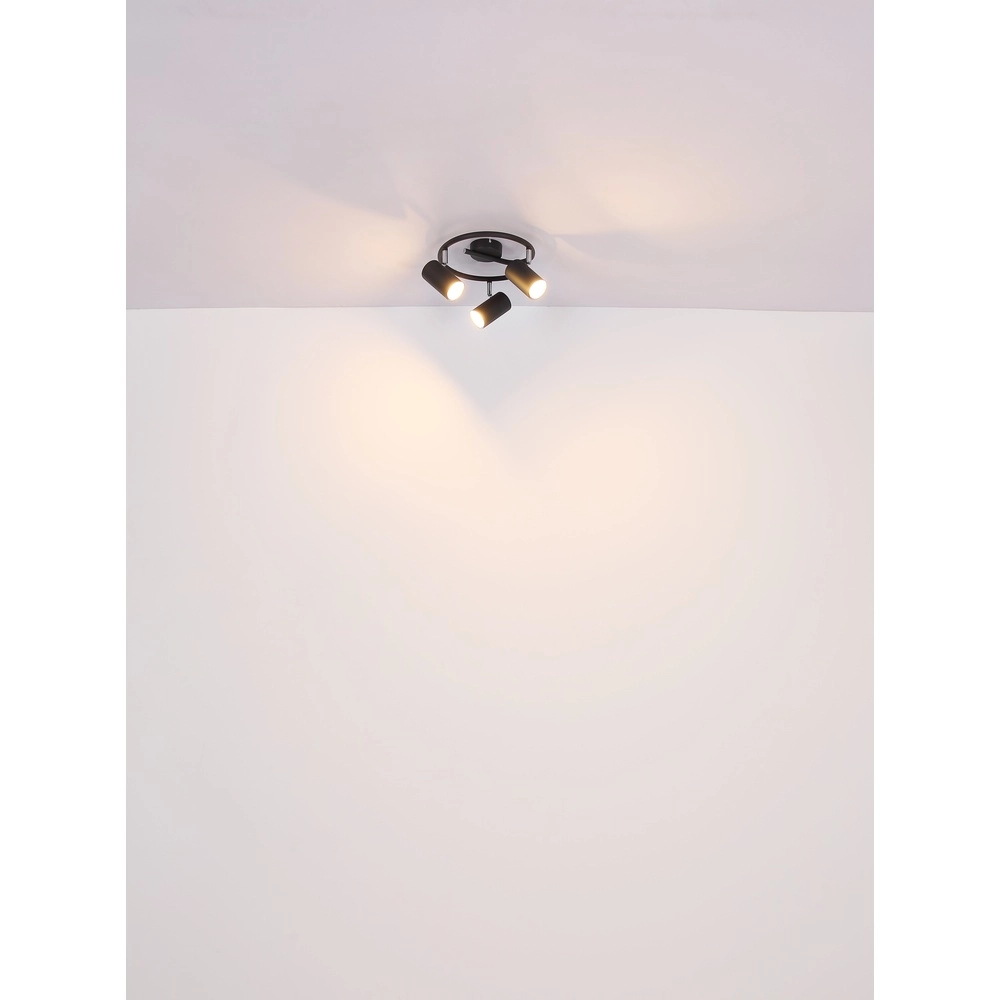 4-lichts plafondlamp Allvi zwart Globo 9007371451760