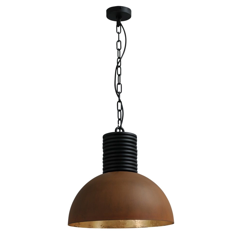 Stoere roestbruine hanglamp Industria
