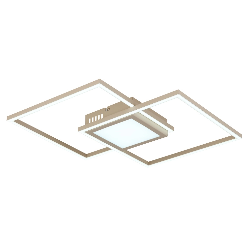 Strakke plafondlamp Saunders zand bruin Globo 9007371590353