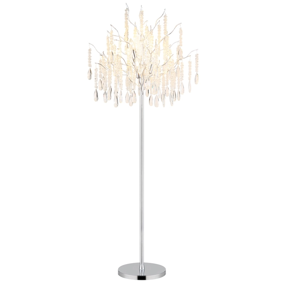 Vloerlamp Kinga zilvergrijs Ø 55cm