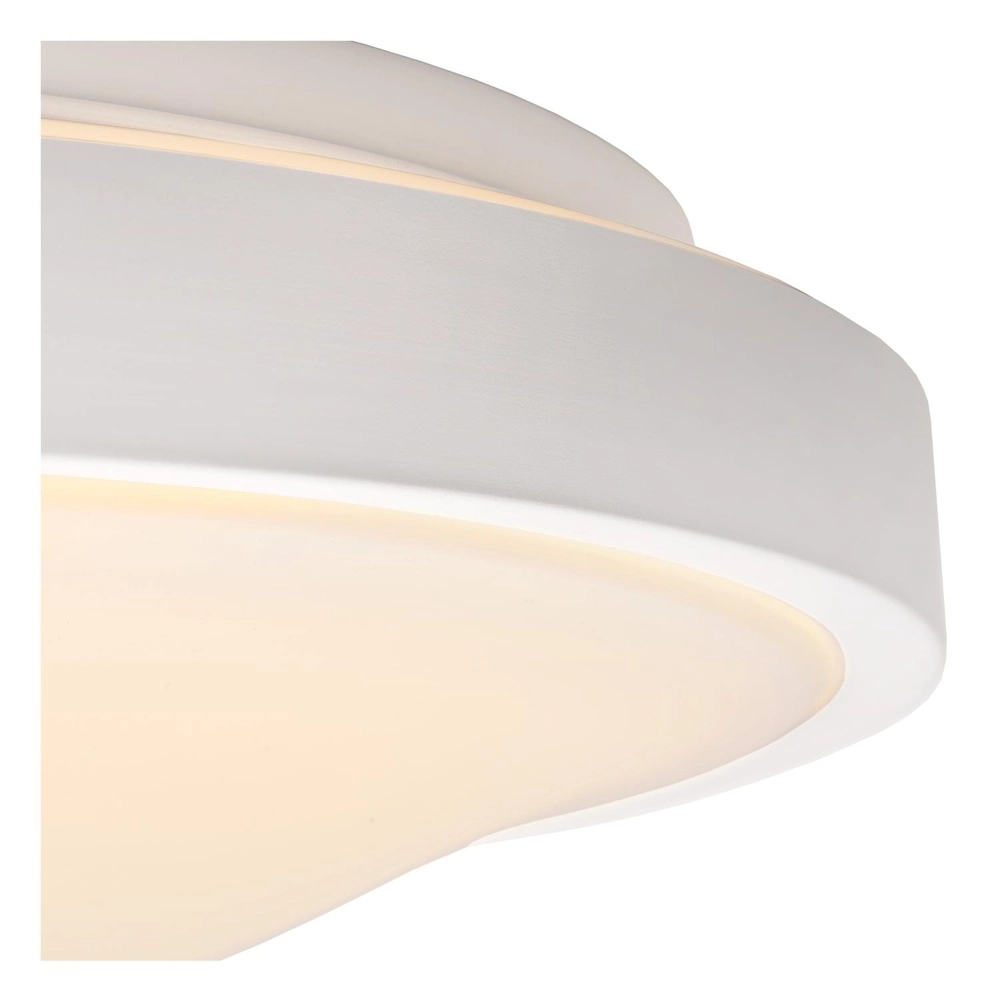 Witte plafonniere Dasher Ø 29,3cm IP44 voor badkamer Lucide 5411212792082