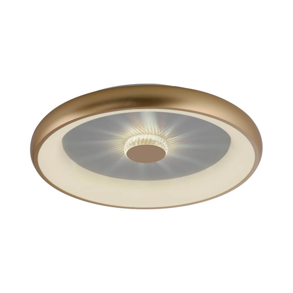 Ronde plafondlamp Vertigo messing Ø 61,5cm Just Light 4043689995096