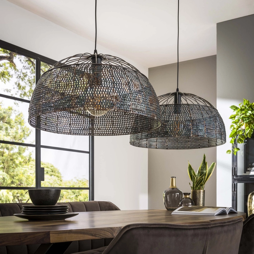 XXL eetkamer hanglamp Armor 2x Ø 60cm Lyora 8716803512924