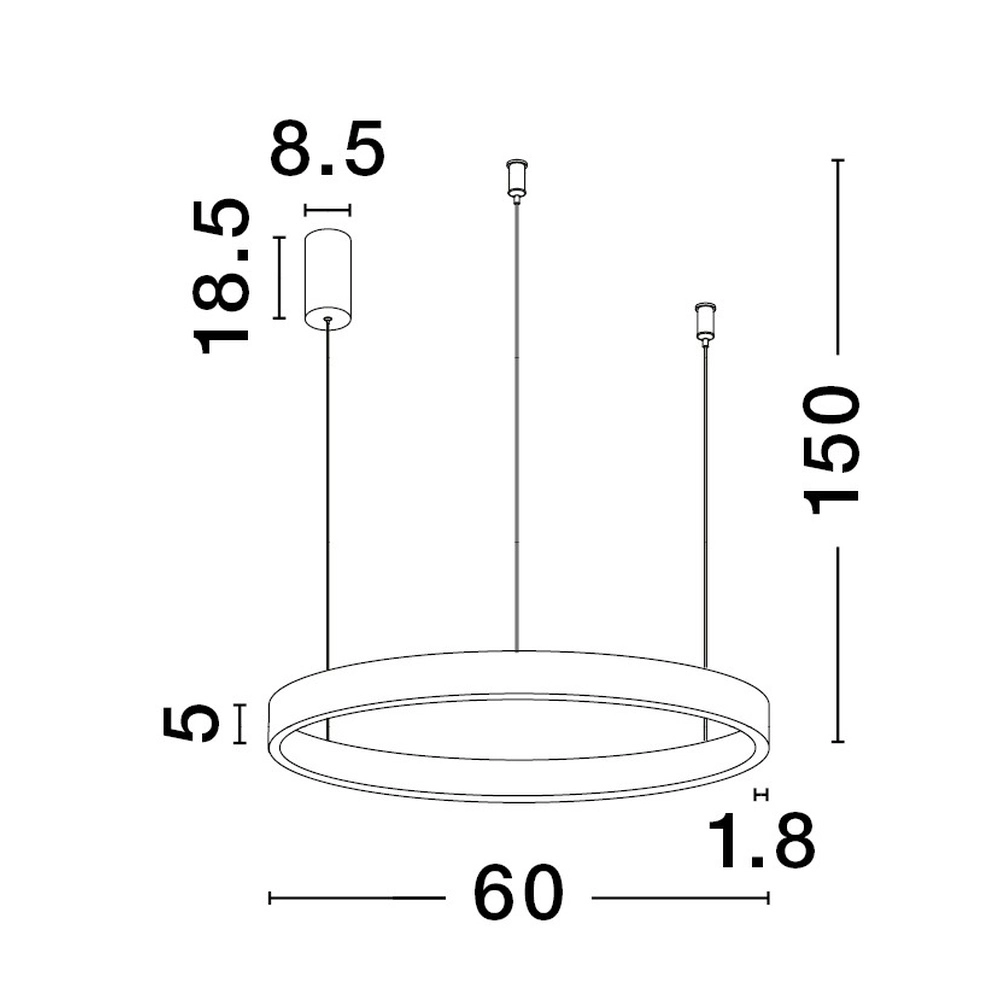 Gouden hanglamp Elowen design Ø 60cm Lyora 5212017439062