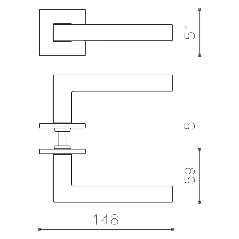 Deurklink ABC antraciet Olivari 8714186545942