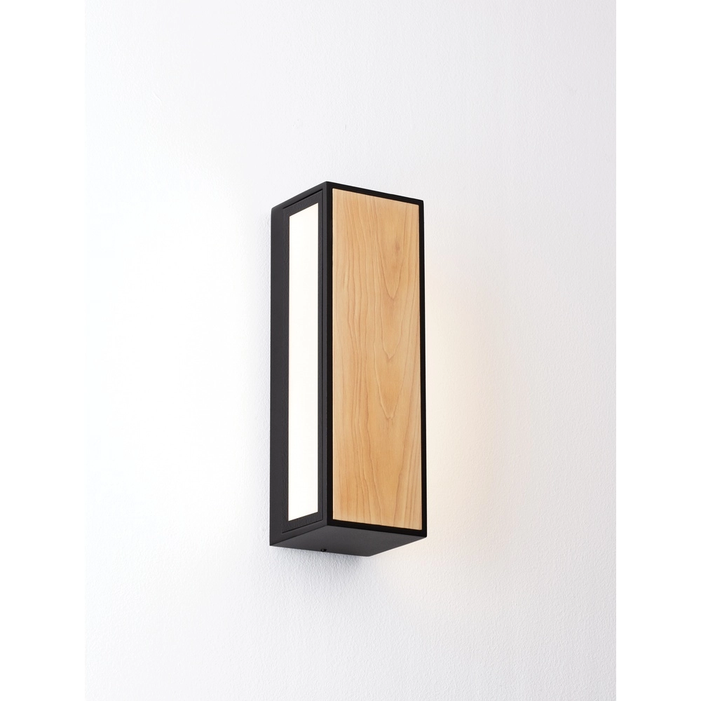 Wandlamp Astral antraciet met hout Lyora 5212017449948