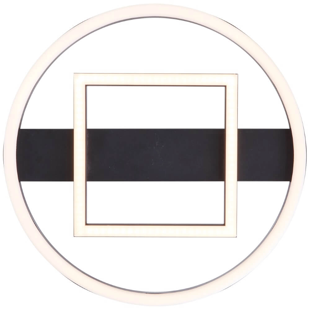 Plafondlamp Maureen Ø 37cm met vierkantje zwart Brilliant 4004353420085