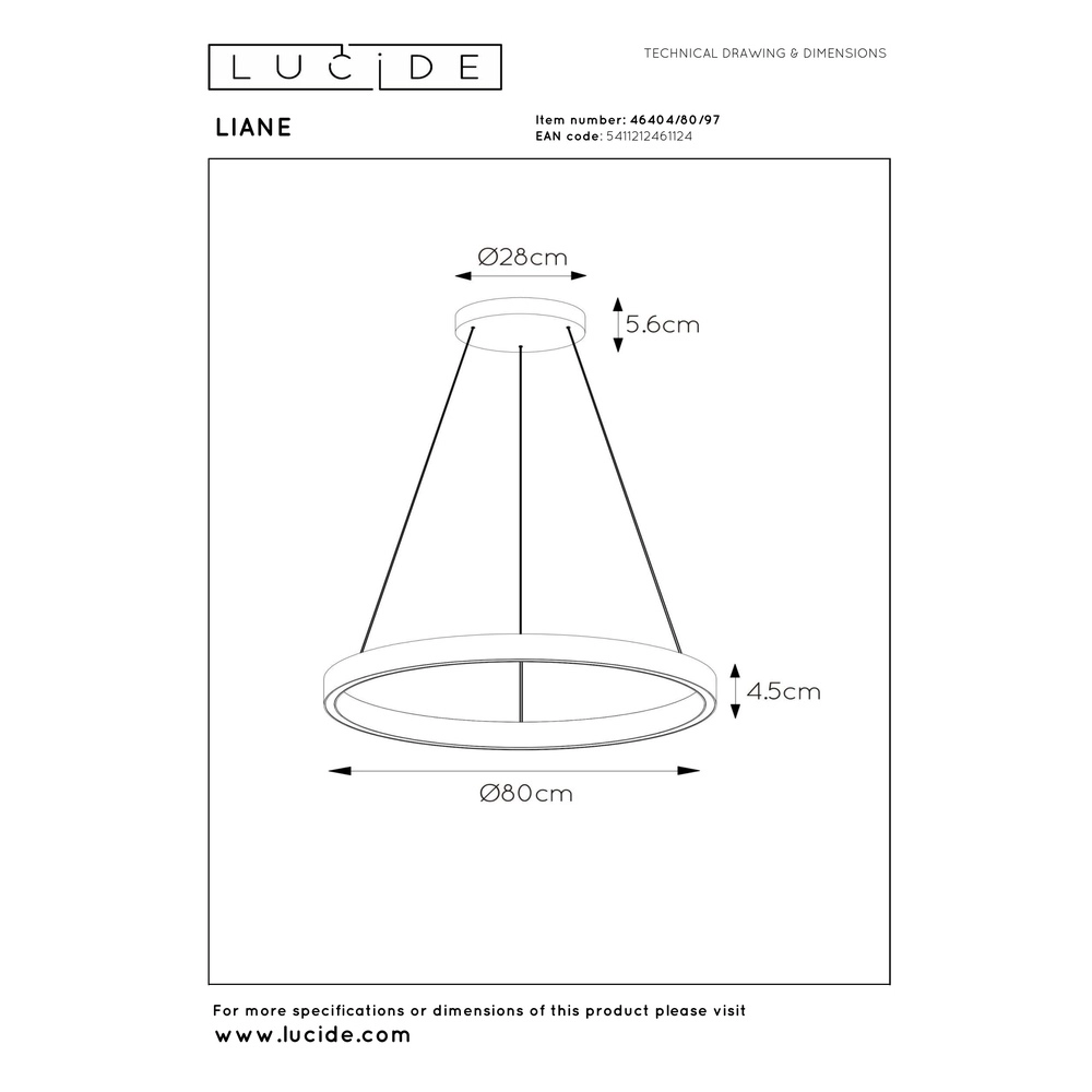 Design hanglamp Liane roestbruin Ø 80cm Lucide Vibes 5411212461124