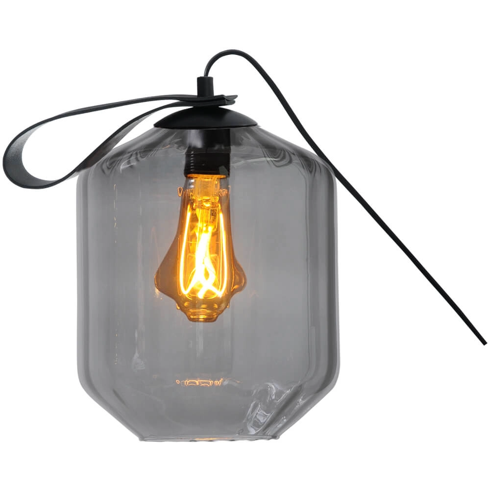 Tafellamp Porto Carry met Jagger smoke glas