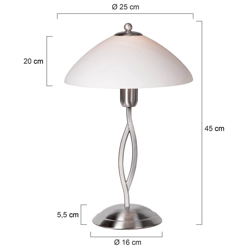 Tafellamp Capri mat chroom Steinhauer 8712746085372