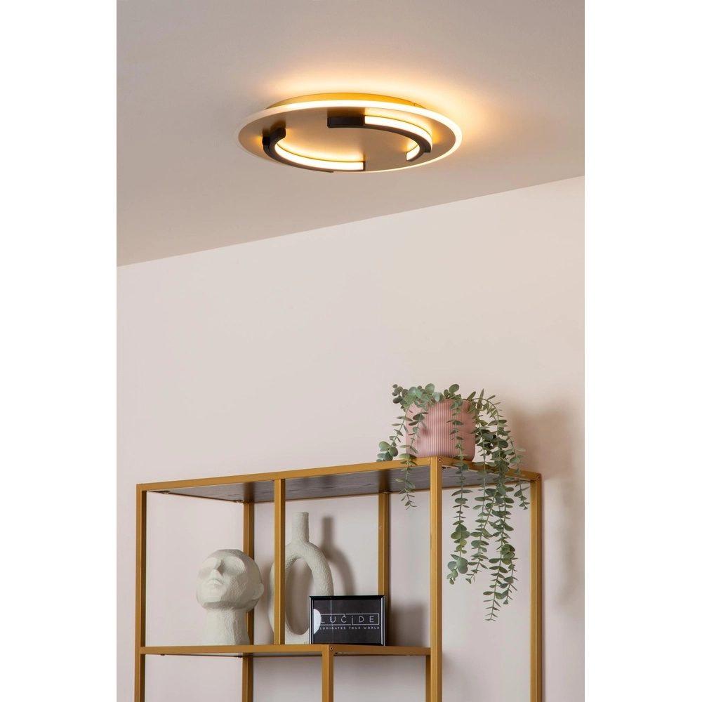 Design plafonniere Andreas Ø 39,6cm - 30W zwart met goud Lucide 5411212441744