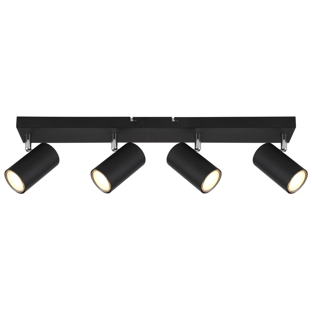 Plafondlamp 4-lichts Robby zwart Globo 9007371436538