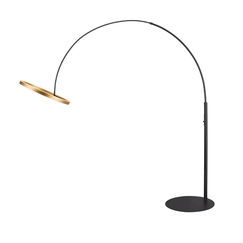 Led booglamp One Zwart met goud - 232cm SLV 4024163265560