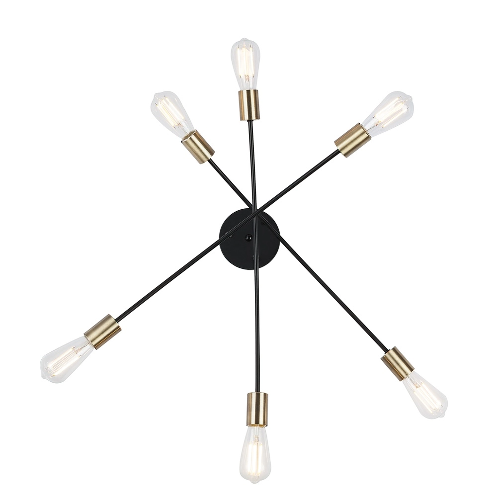 Plafondlamp Sarini zwart Globo 9007371377688