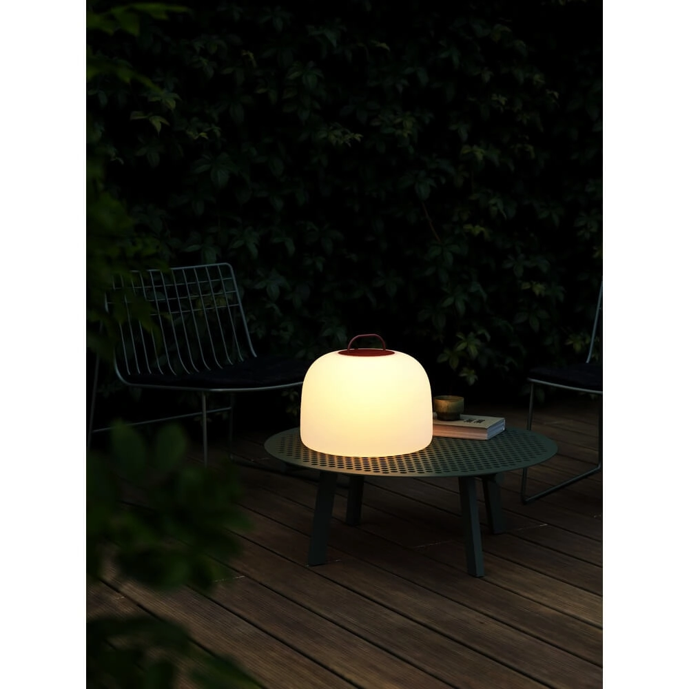 Tafellamp Kettle To-Go oplaadbaar wit met rood Ø 36cm Nordlux 5704924012884