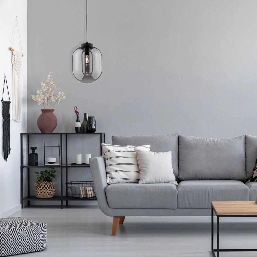 Smoke glazen hanglamp Regi Ø 24cm Fischer & Honsel 4003694607100