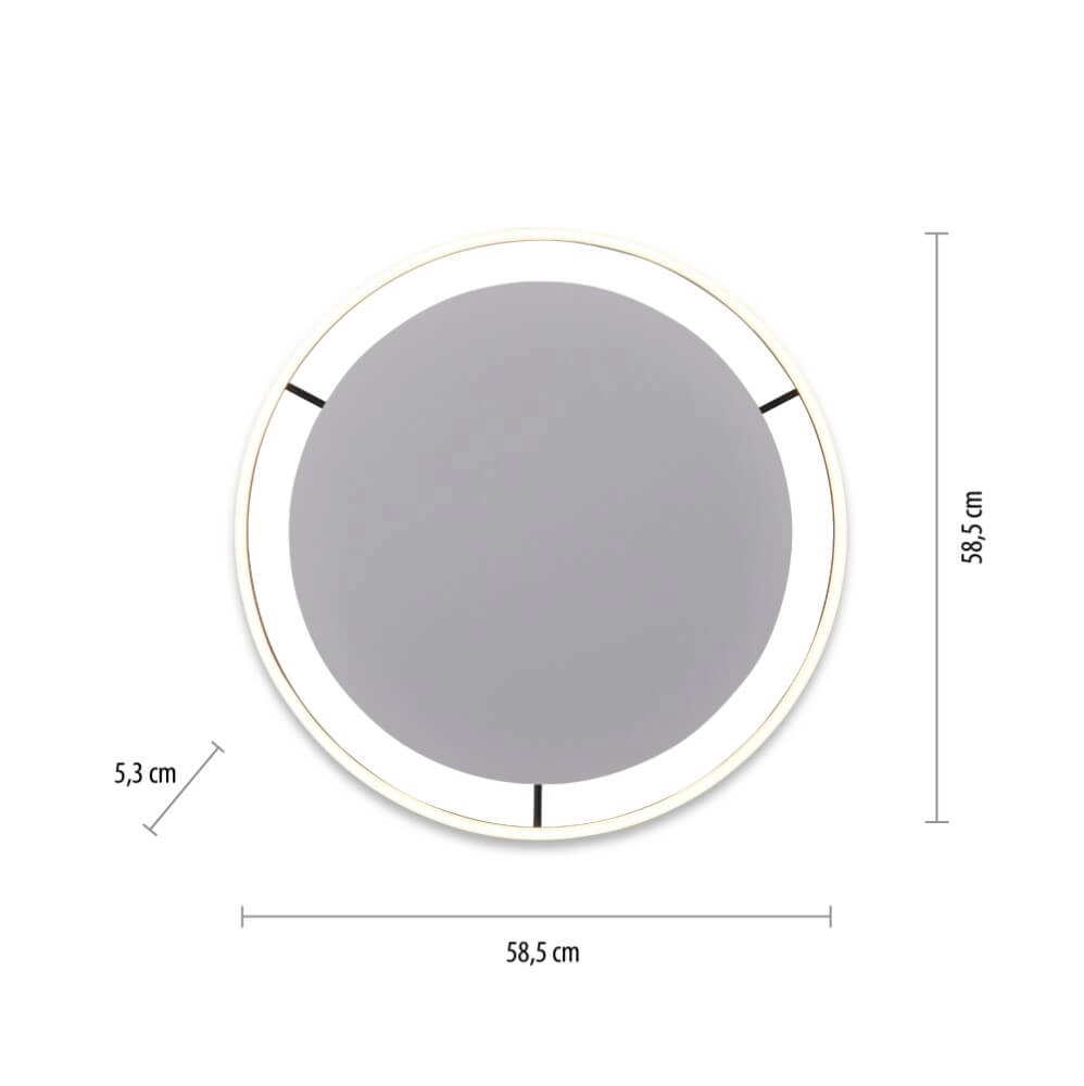 Plafondlamp Ritus zwart Ø 58,5cm Just Light 4043689983932