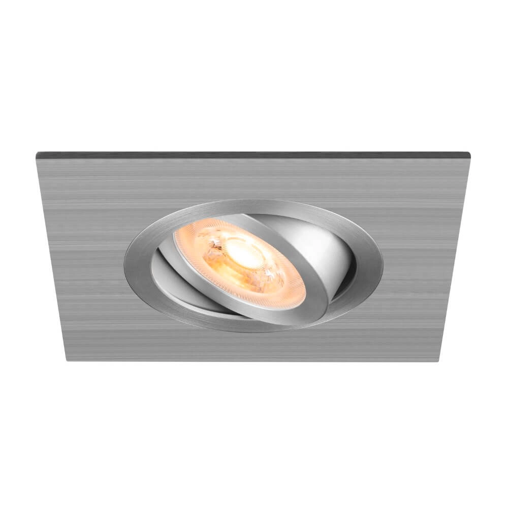 Inbouwspot New Tria 75 XL vierkant - aluminium - GU10