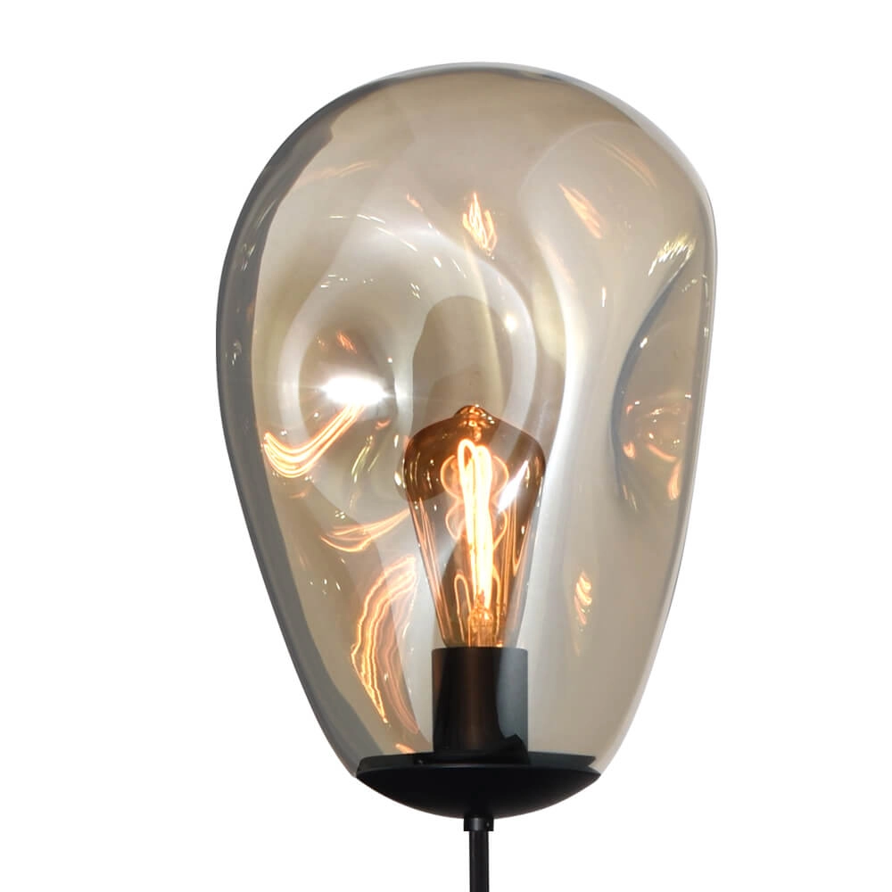 Vloerlamp Lava Ø 22,5cm goud glas Masterlight 8718121286679