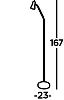 Leeslamp Fusion 167cm metaalgrijs Searchlight 5053423134758