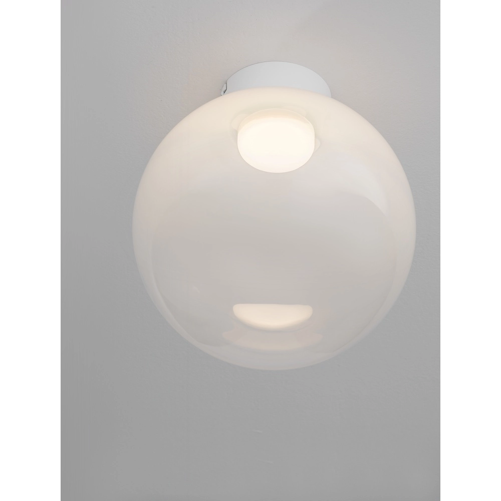 Witte plafondlamp Bolita bol Ø 30cm
