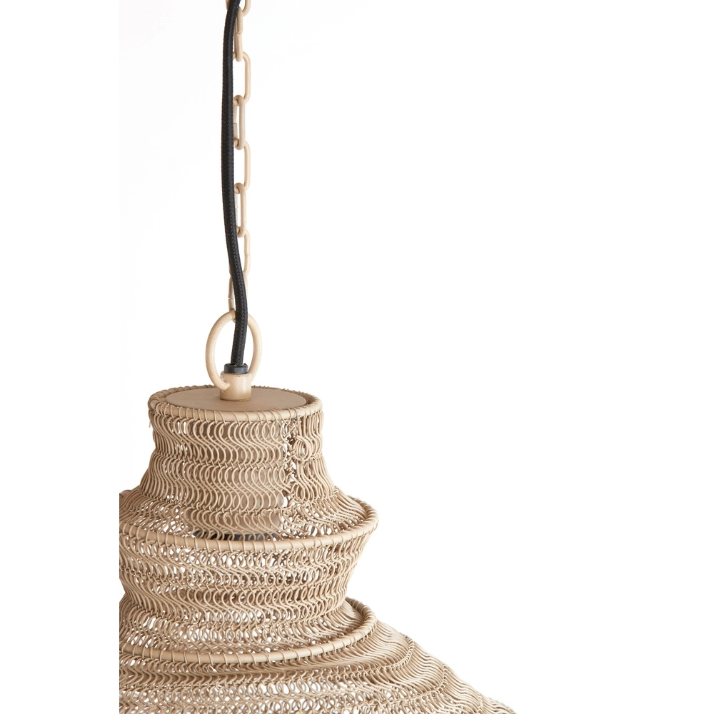 Metalen net hanglamp Nakisha Ø 31cm - zand Light & Living 8717807694999