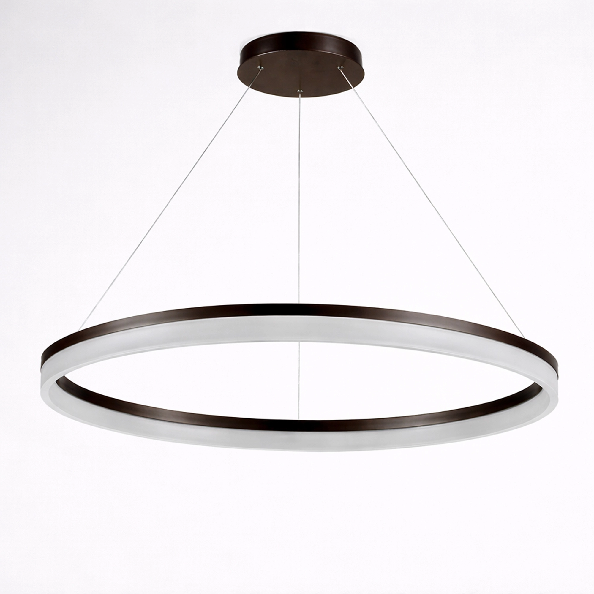 Strakke hanglamp Ara Ø 100cm brons Lyora 5053423316031