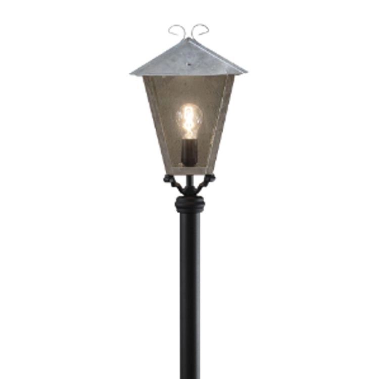 Landelijke tuinlamp Benu 128cm zwart met zinkgrijs KonstSmide 7318304363206