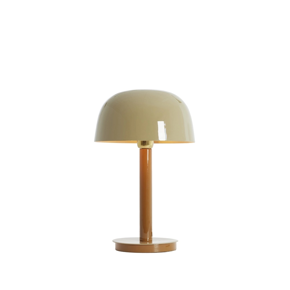 Bureaulamp Marivet glans zand en bruin - Ø 25cm Light & Living 8717807816223