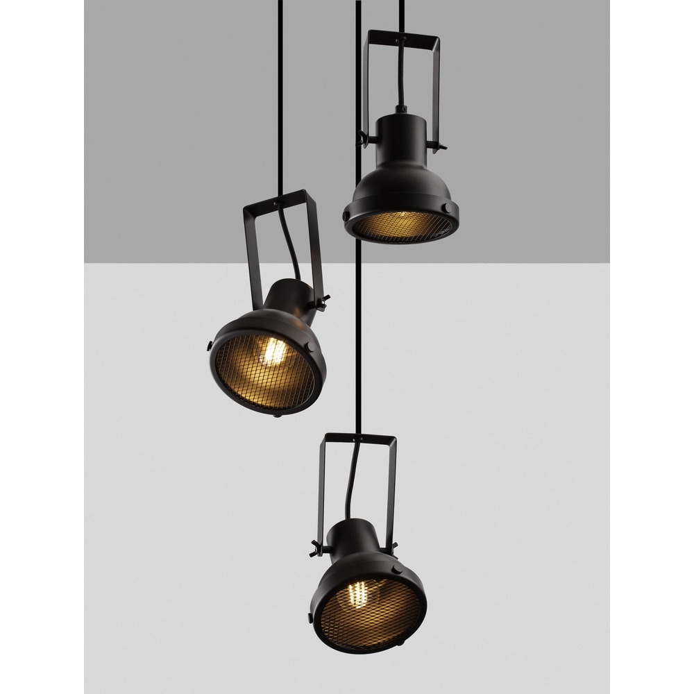 Hanglamp Ruvi 3-lichts zwart Lyora 5212017446336