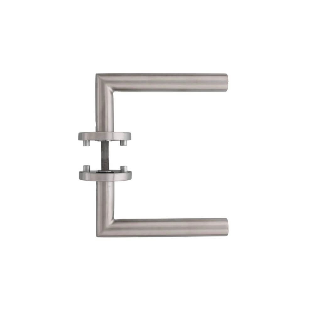 Deurklink Hoek 90 rozet RVS EN1906/4 Intersteel 8714186142325