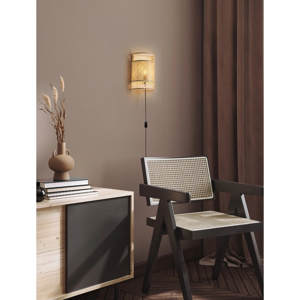 Bamboe wandlamp Pale met kabel Lyora 5212017465580