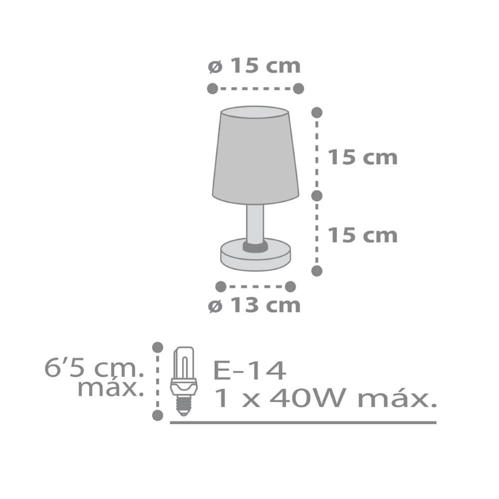 Kinderkamer tafellamp Star Light soft grijs Dalber 8420406001395