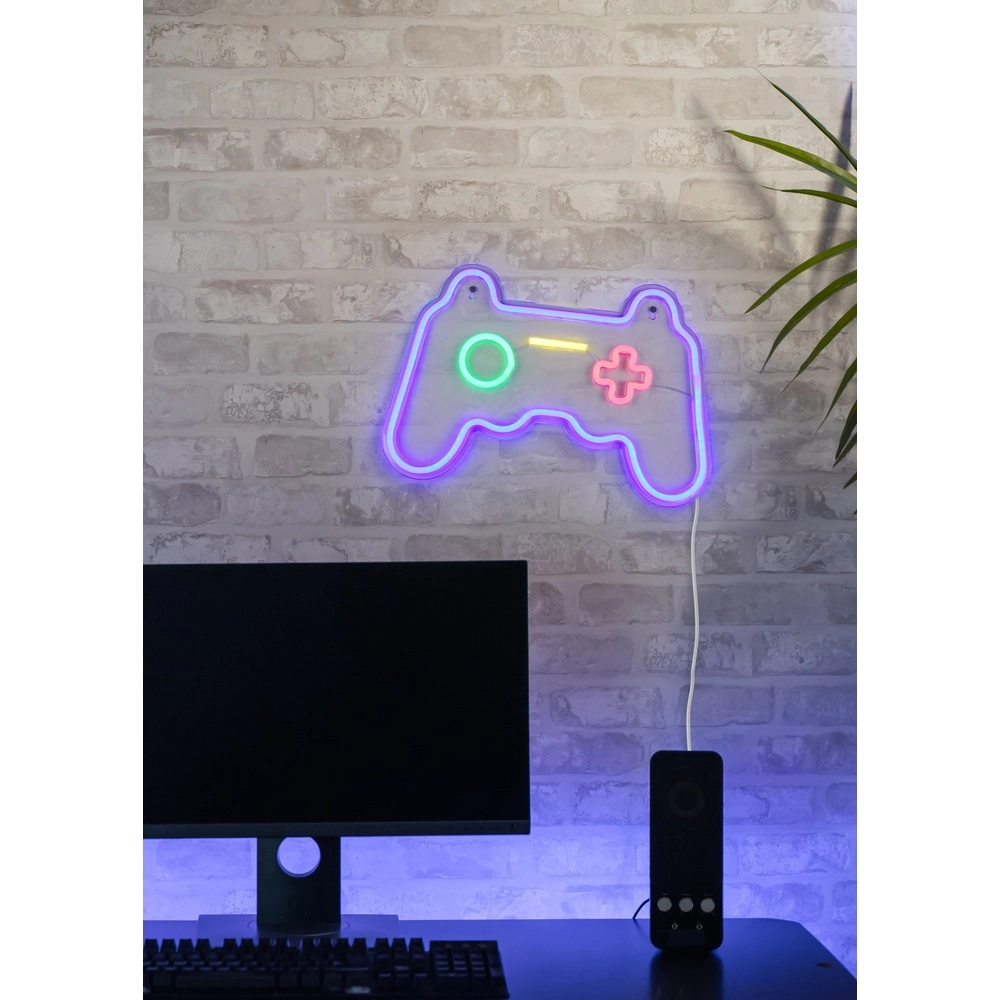 Neon wandlamp Gamer paars Trio 4017807657494