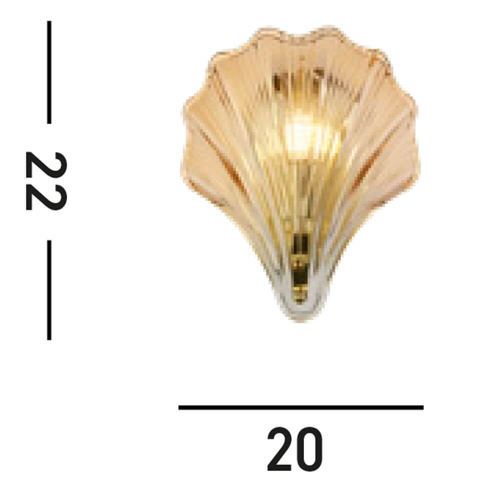 Wandlamp Shell met amber glas Searchlight 5053423271118