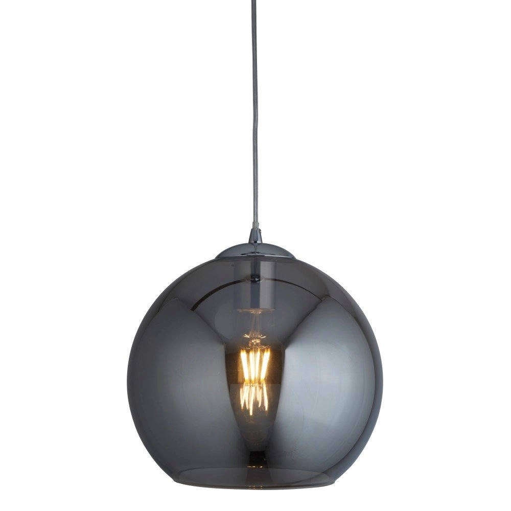 Hanglamp Balls Ø 35cm chroom met smoke glas