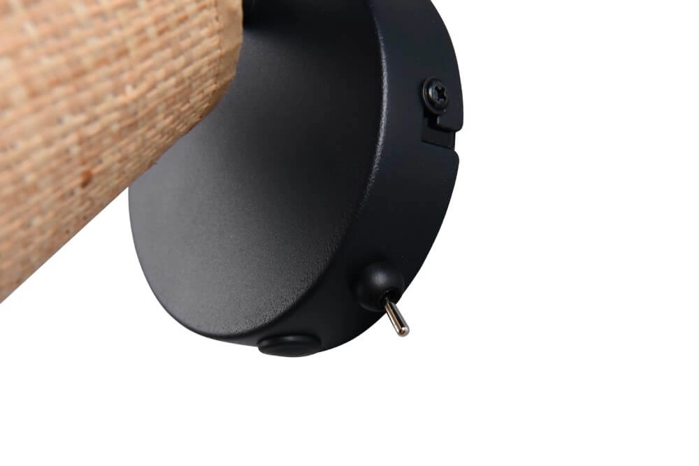 Zwarte wandlamp Aimee met crème kap Trio 4017807637335