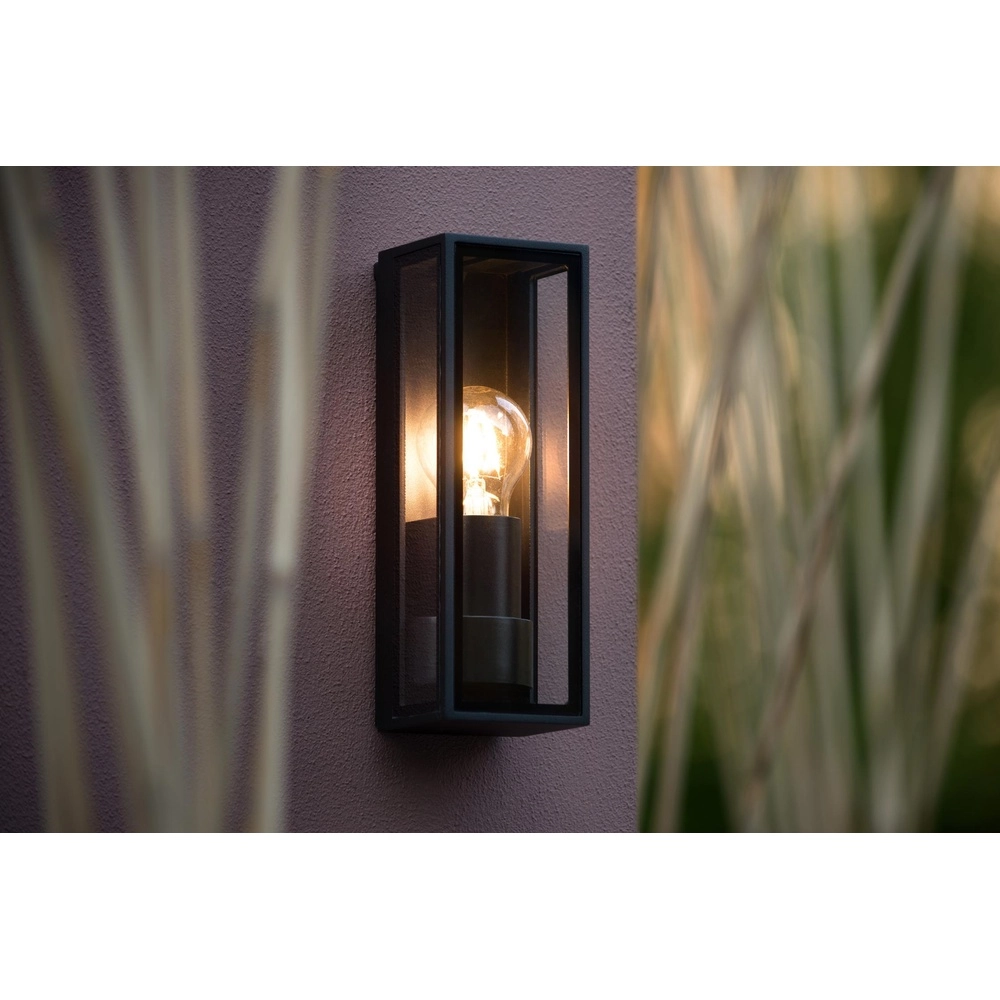 Design wandlamp Dukan IP65 zwart enkel Lucide 5411212151872