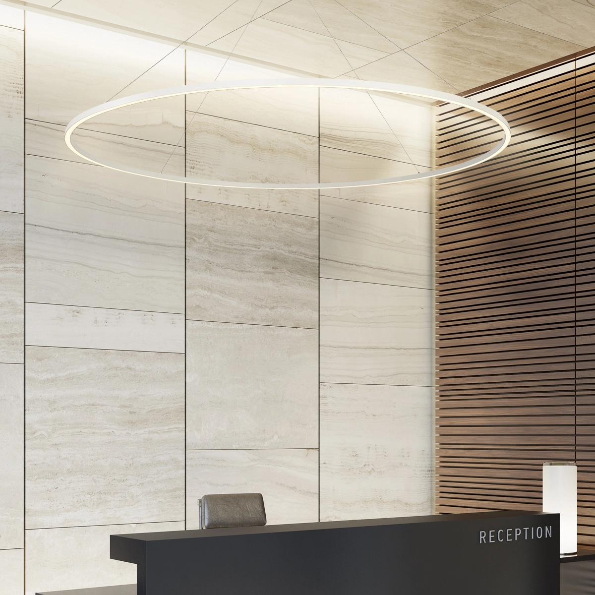 Design hanglamp Compass Ø 200cm wit Lyora 5053423308081