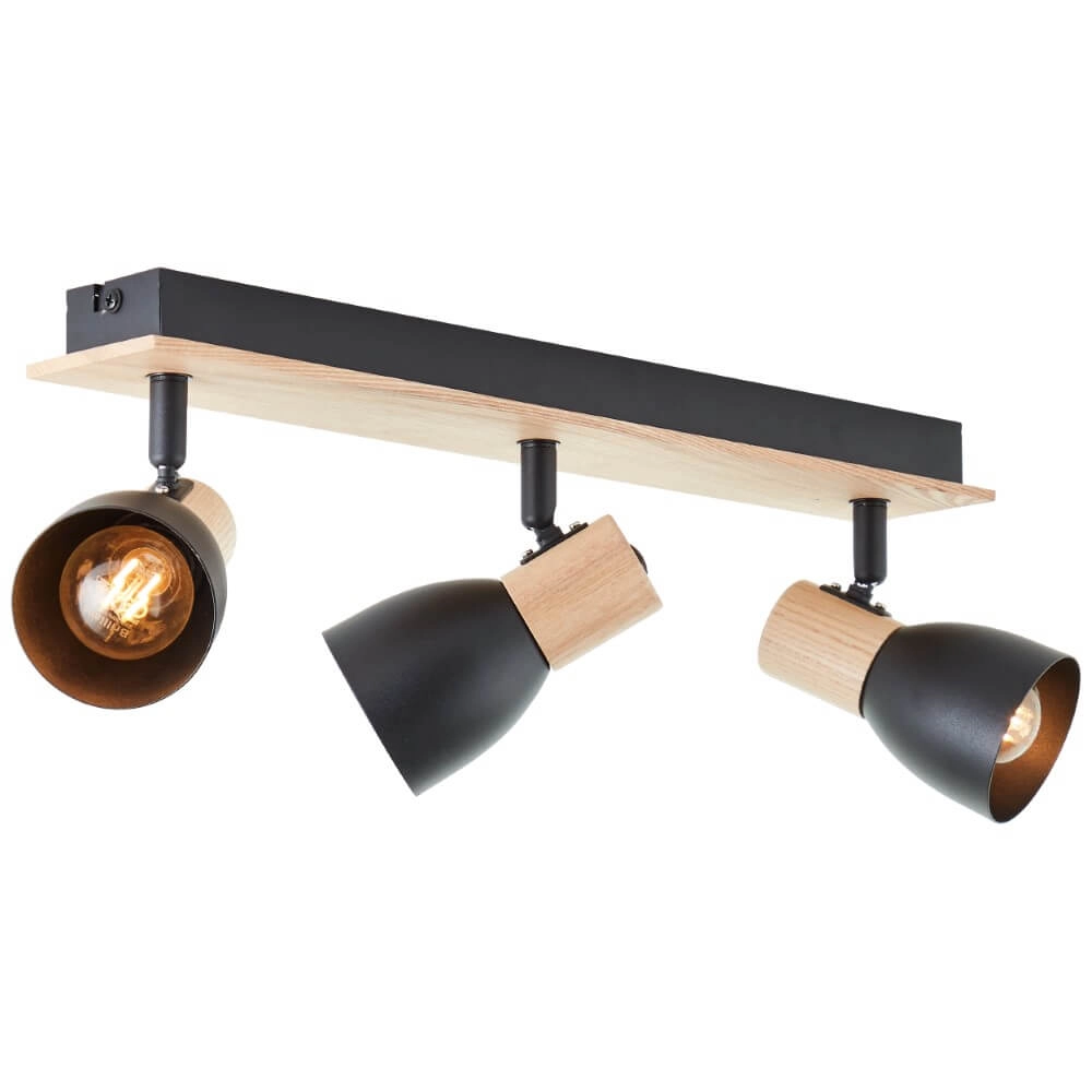 Plafondlamp Daintree 3-lichts zwart Brilliant 4004353408748
