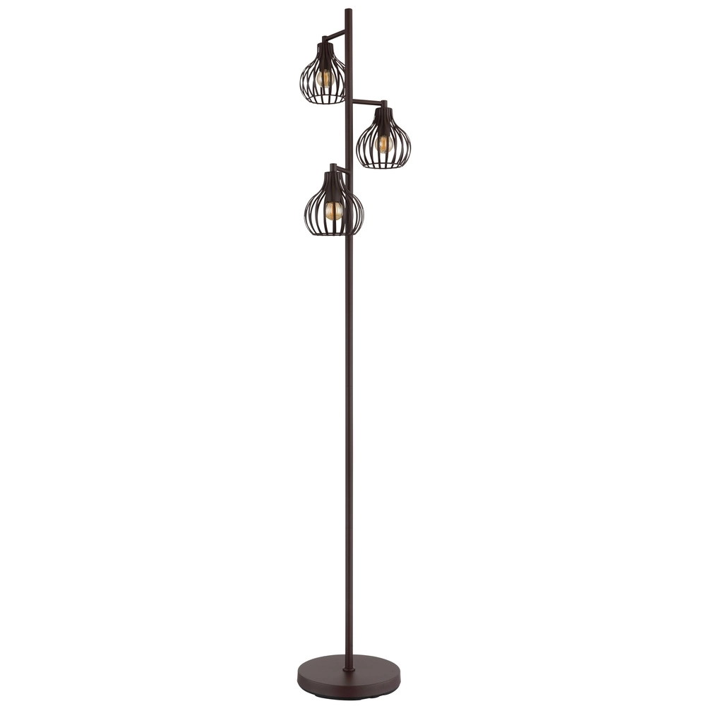 3-lichts vloerlamp Mateo roest bruin Globo 9007371569236