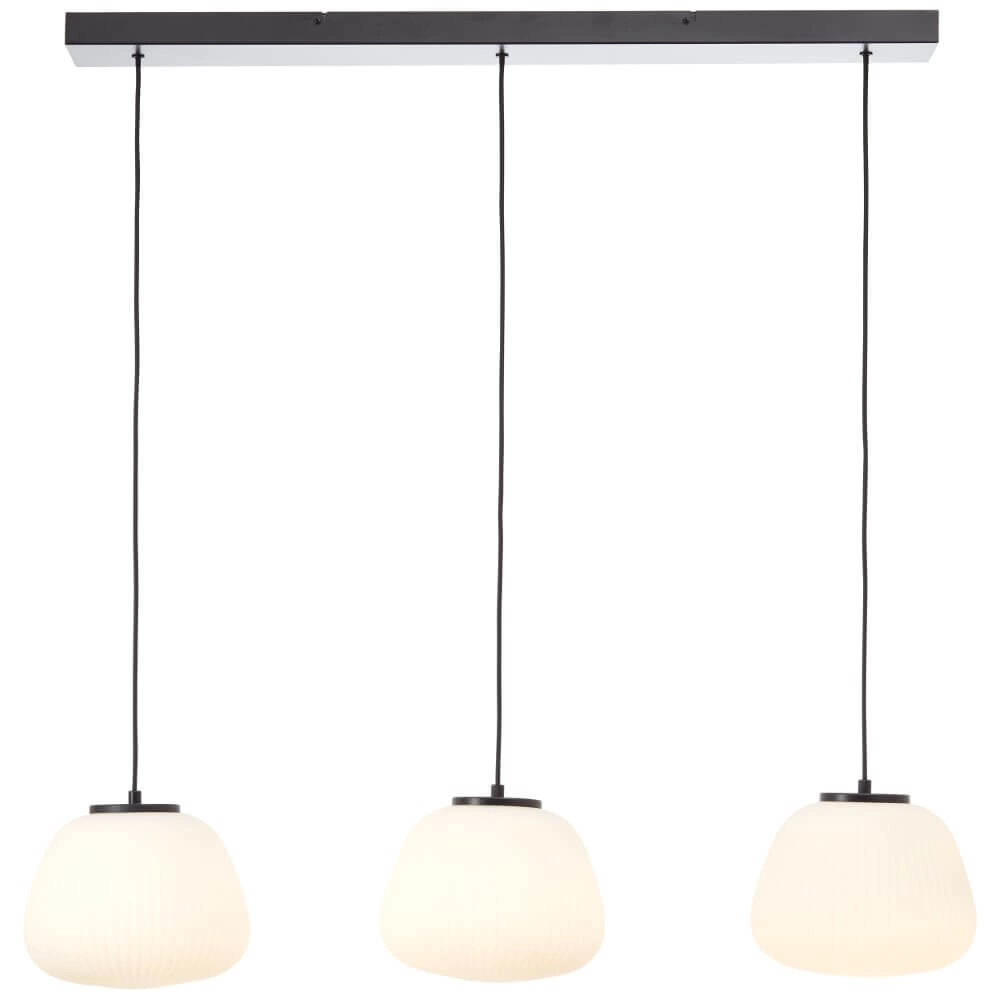 Hanglamp Kaizen 3-lichts zwart met wit