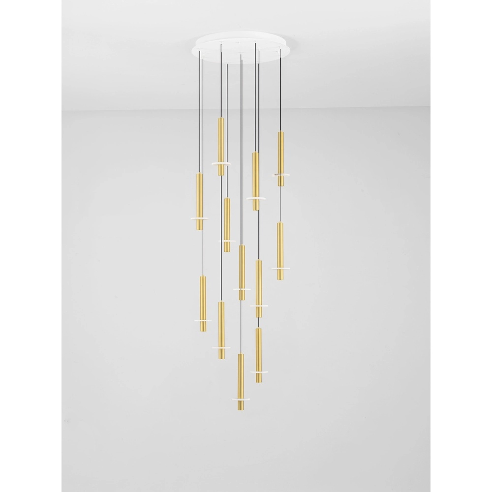 Design hanglamp Noemi goud met wit Ø 62cm Lyora 5212063503328