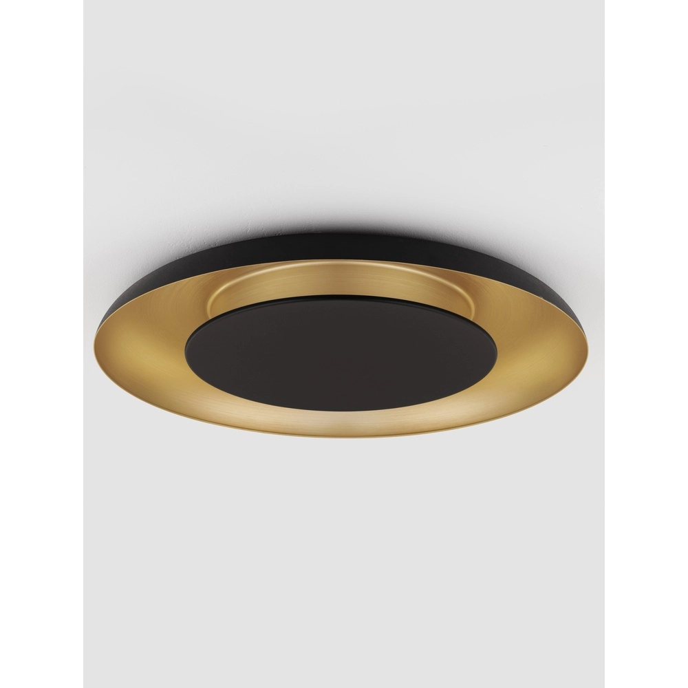 Design plafondlamp Epos Ø 60cm zwart met goud Lyora 5212017463210