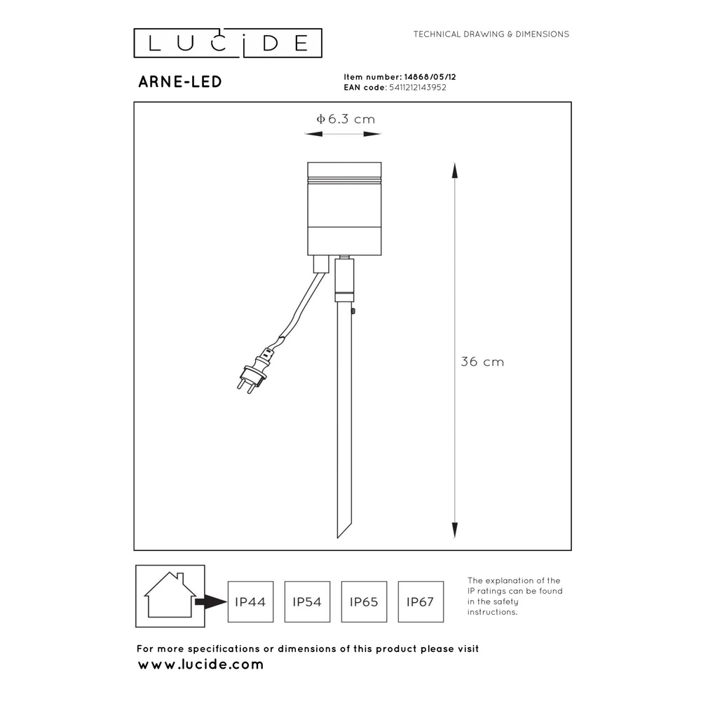 Prikspot Arne-Led chroom Lucide 5411212143952