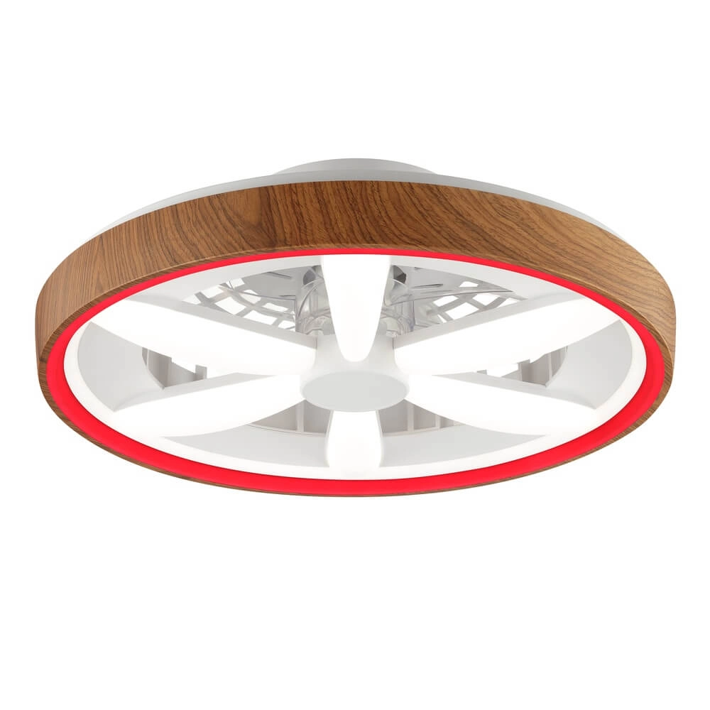 Hout-look plafondventilator Gaiano met RGB lamp Brilliant 4004353455728